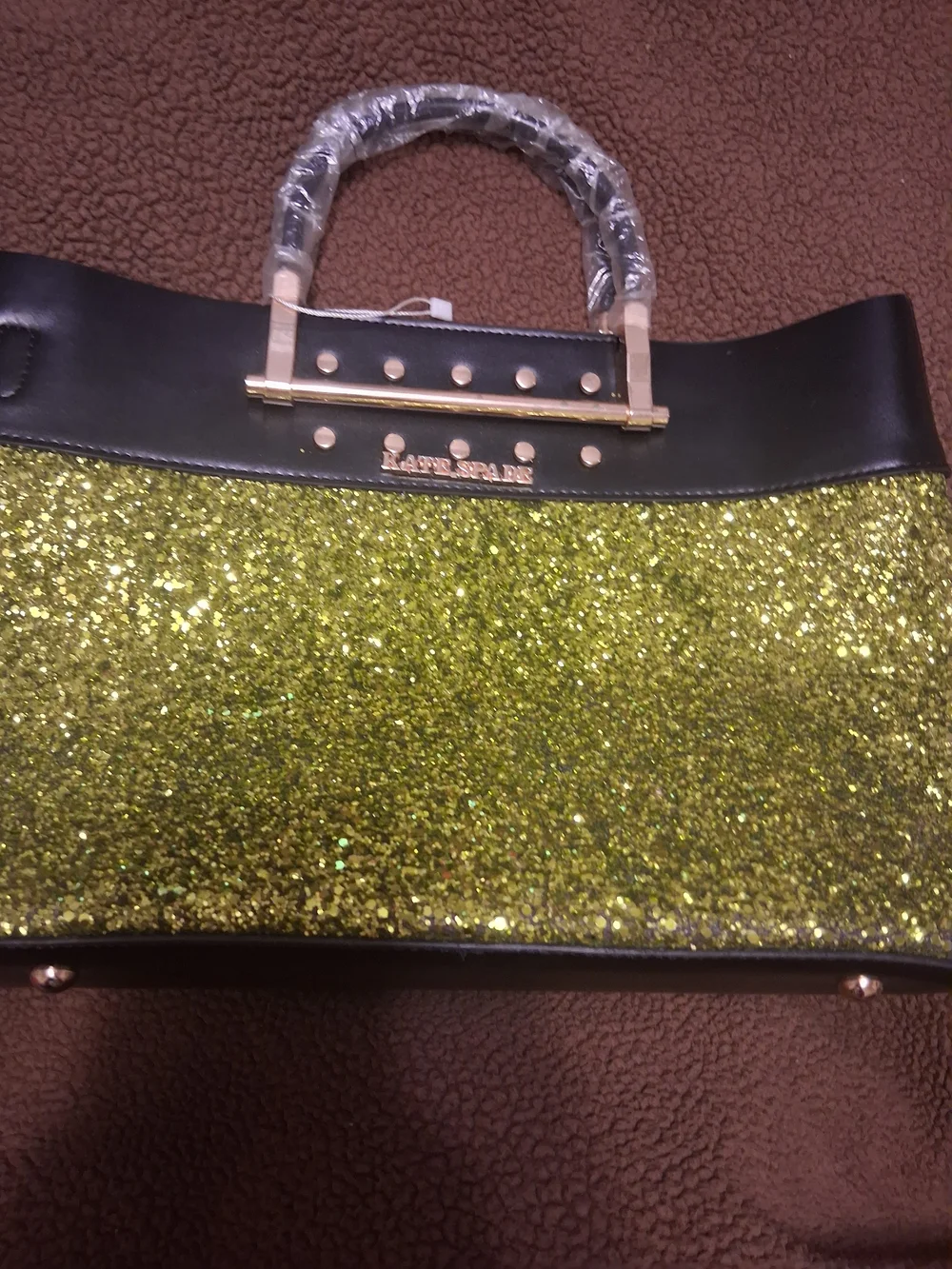 Kate Spade Green Glitter Top Handle Satchel Payed $95 Selling $45